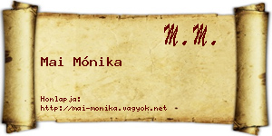 Mai Mónika névjegykártya